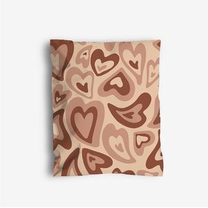 20 Latte Hearts Poly Mailers 10x13